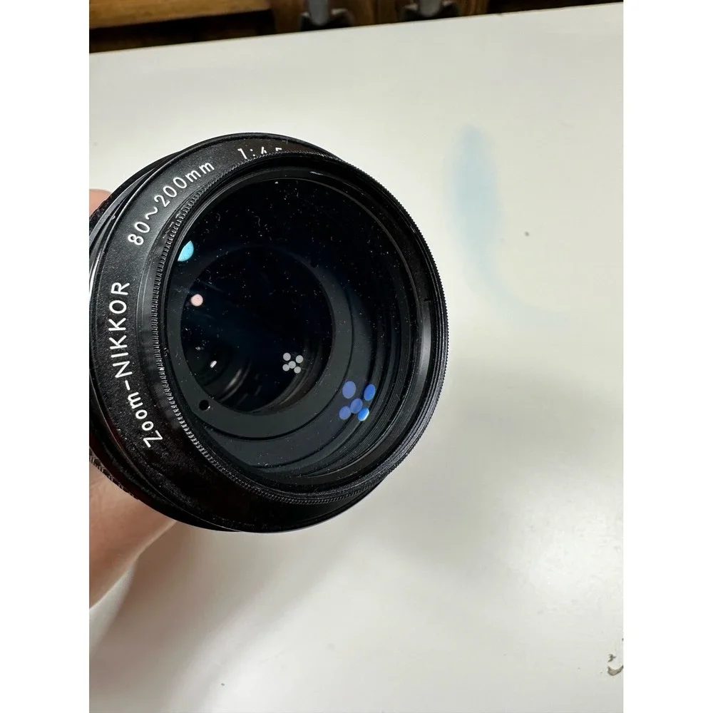 Nikon Vintage Lens 18-200mm 1:4.5 f= 80-200mm Zoom Nikkor W Original Caps‎ NICE!